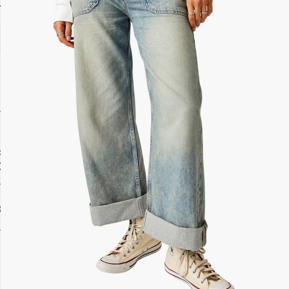 Free People Light Wash Boyfriend Jeans